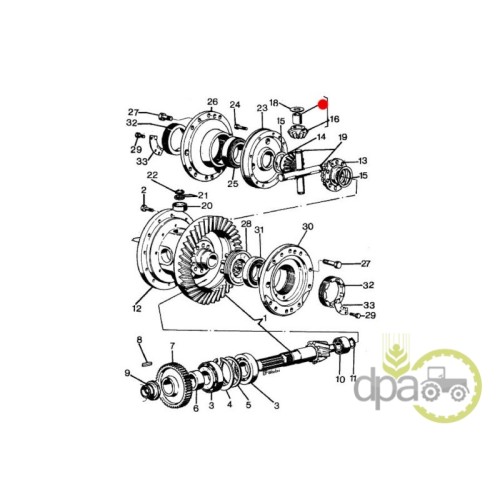 BUCSA PINION SATELIT DIFERENTIAL SPATE
