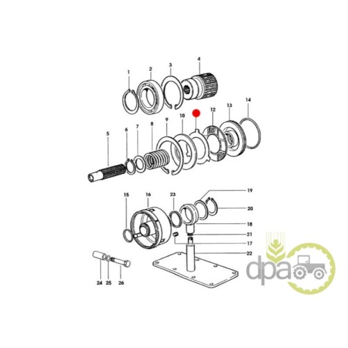DISC INTERMEDIAR AMBREIAJ PUNTE FATA