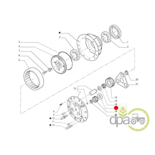 DISTANTIER PINION SATELIT FATA