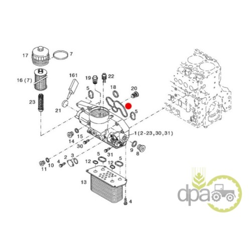 GARNITURA SUPORT FILTRU ULEI MOTOR