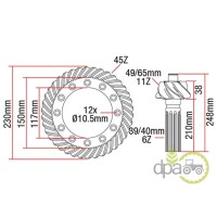 GRUP CONIC FATA 11X45