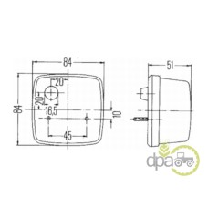 LAMPA SPATE STANGA SAU DREAPTA