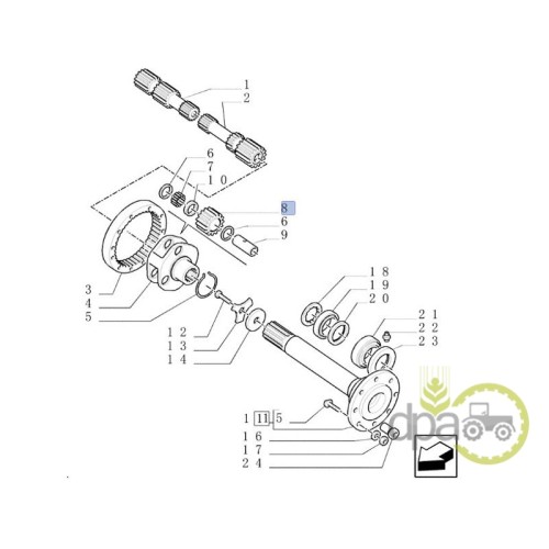 PINION SATELIT SPATE