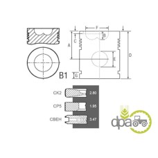 PISTON+SEGMENTI MOTOR