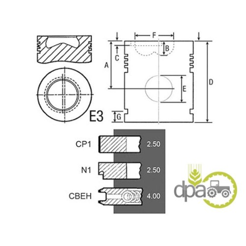 PISTON+SEGMENTI MOTOR