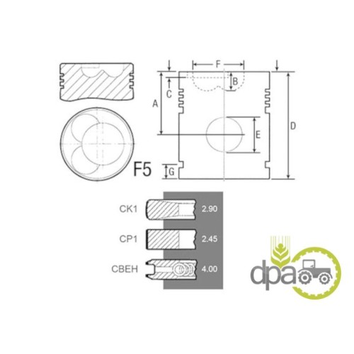 PISTON+SEGMENTI MOTOR