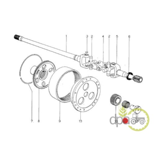 RULMENT PINION SATELIT FATA