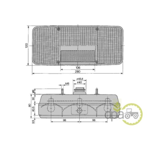 STICLA LAMPA DREAPTA SPATE